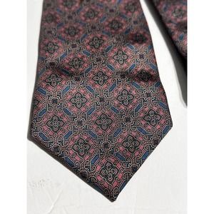 COPY - Vintage BERT PULITZER  Purple Printed 100% Silk Tie  58"  X  4"